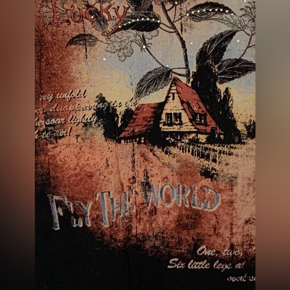 Cactus - Unique Fully Detailed Short Sleeve T-shirt With Ladybug Image - Small - Picture 6 of 8